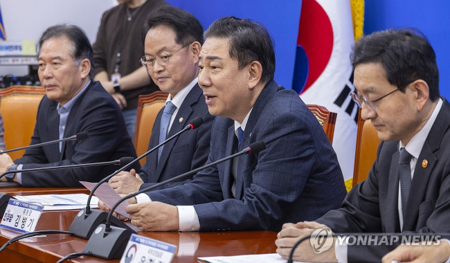 APEC 성과확산과 한미관세협상 후속지원 강조하는 김병기 원내대표