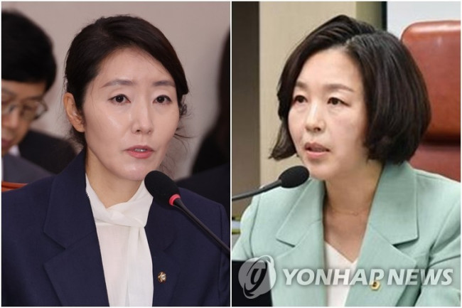 강선우 의원(왼쪽)과 김경 서울시의원