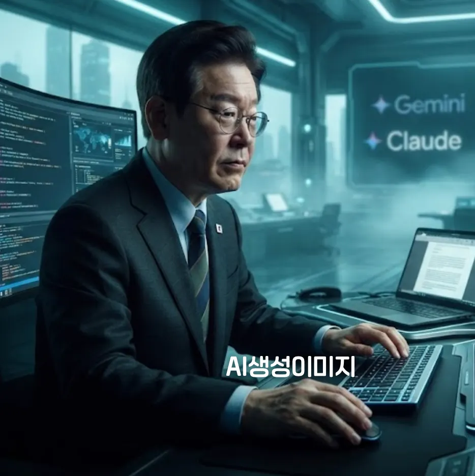 AI를 적극 활용하는 이재명 대통령 (AI 이미지)