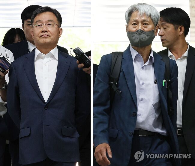 화천대유 대주주 김만배 씨와 전 언론노조 위원장 신학림 씨 (사진=연합뉴스)