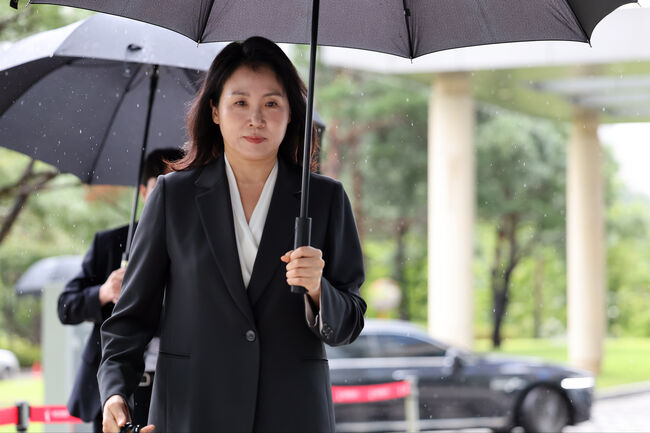 수원지방법원 재판 출석중인 김혜경 (사진=연합)