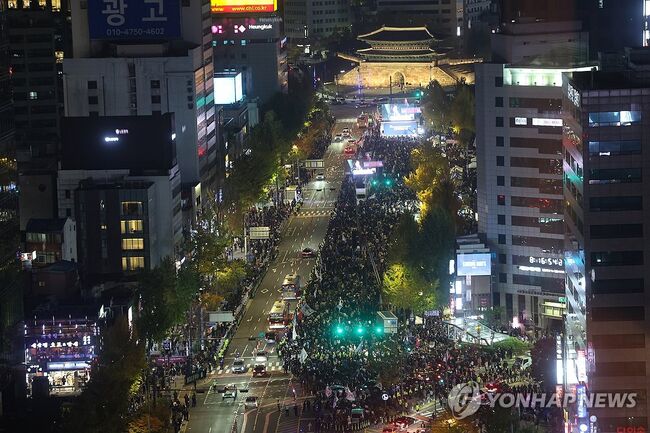민주당이 20만 명 참여했다고 주장하는 집회 (사진=연합뉴스)