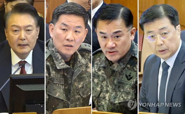 탄핵심판 5차 변론 출석한 윤석열 대통령과 증인들