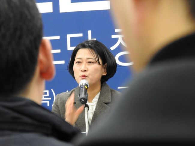 이철우 경북도자시의 대선출마를 강력하게 비판한 김영선 위원장 (사진=김영원 페이스북)