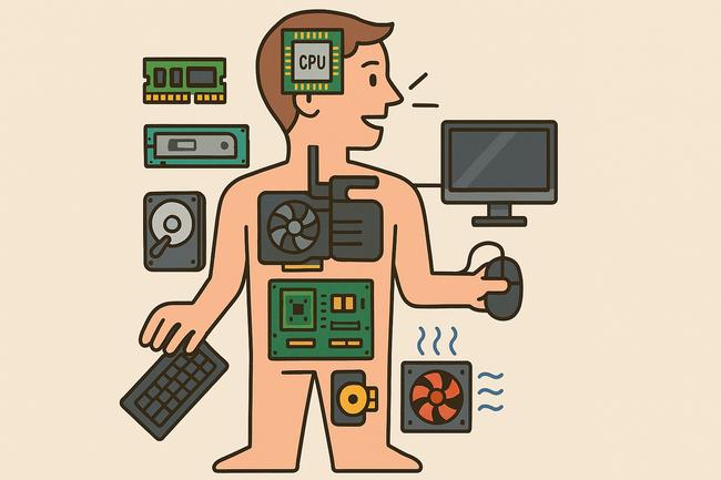 인체에 비유한 컴퓨터 각 부품 (그래픽=가피우스]