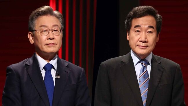 2021년 민주당 대선후보 경선 당시 TV 토론 (사진=연합뉴스)
