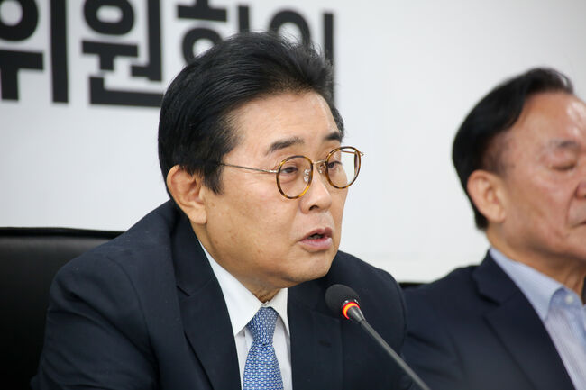 14일 대통령선거 중앙선거대책위원회의 모두발언 중인 전병헌 새민주 대표 (사진=팩트파인더 자료사진)