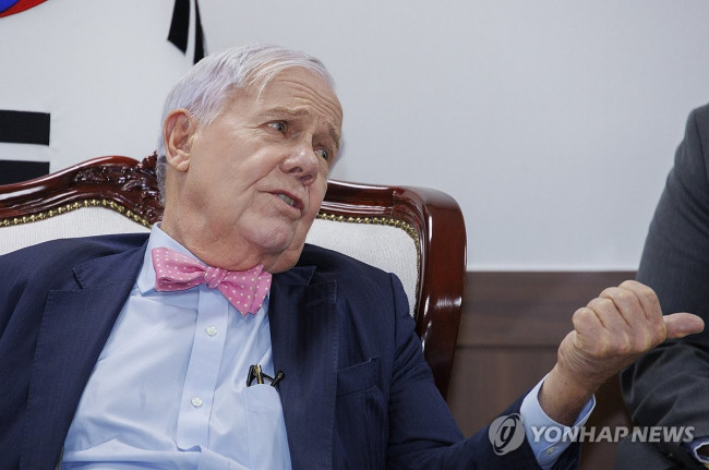 남북 통일 관련 발언하는 짐 로저스 회장