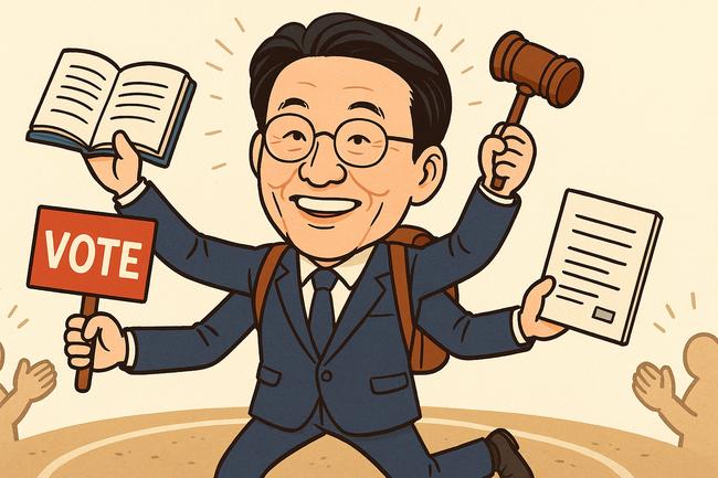재판, 선거, 당무활동, 학업까지 모두 갓벽하게 해냈다는 멋진 총리 후보자 (그래픽 : 가피우스)