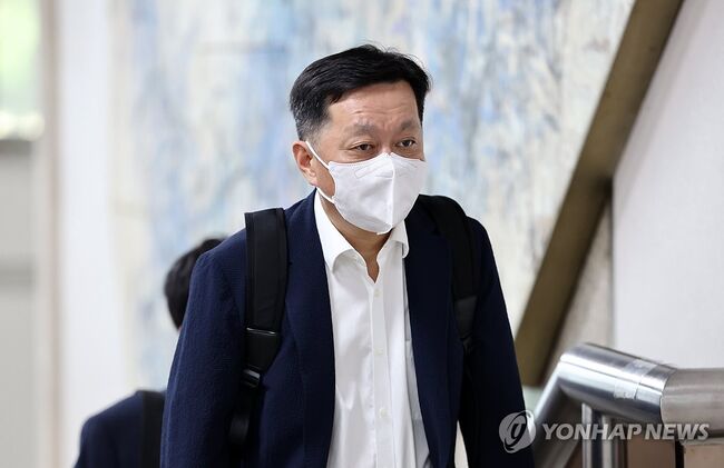 법원출석하는 정진상 (사진=연합)