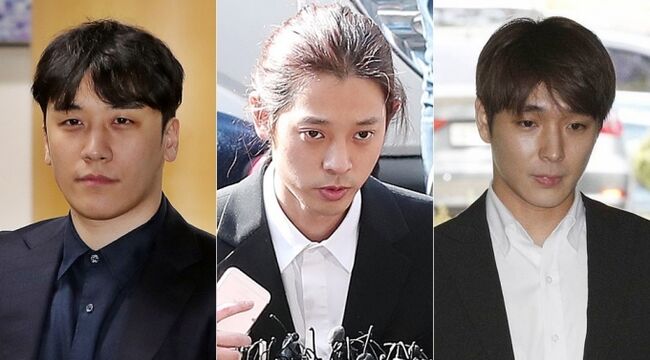 버닝썬 사건의 가해자들. 승리, 정준영, 최종훈.
