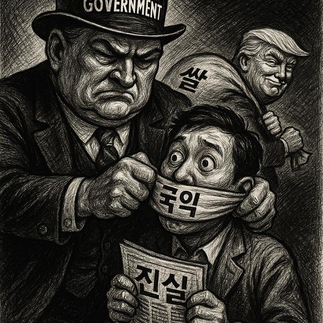 그래픽 : 박주현 못난 권력의 워딩은 몇 백년이 지나도 발전이 없다 "네 이놈! 그 입 다물지 못할끼?"