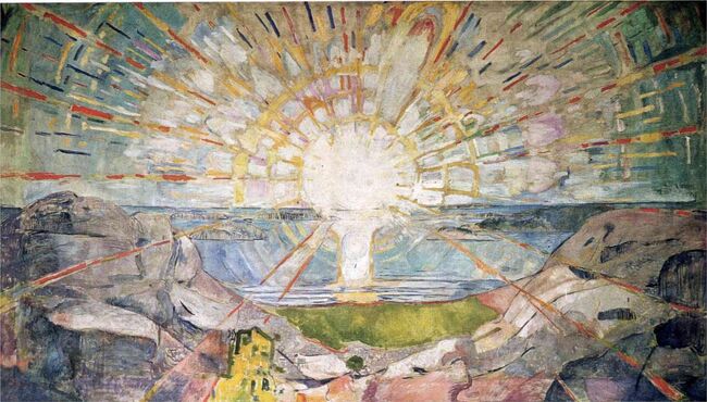 에드바르드 뭉크 Edvard Munch - 태양, The Sun, 1911년 작 (오슬로대학교, 저작권 없는 이미지)