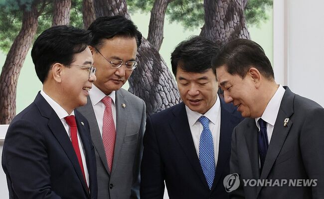 특검합의를 마친 여야 지도부 (사진=연합뉴스)