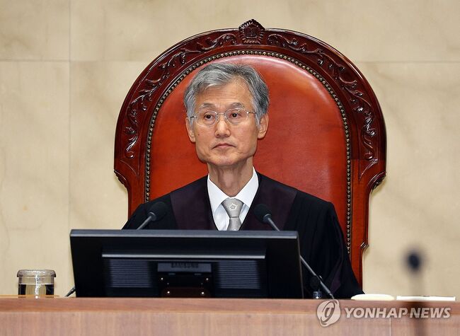 9월 18일 서초구 대법원에서 열린 전원합의체에 착석한 조희대 대법원장.(사진: 연합뉴스)