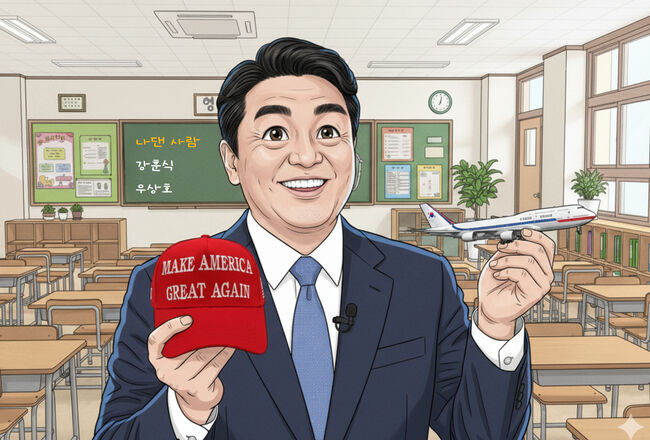 마가모자도 내가 받았고, 미국에 전세기 보내는 것도 내가 했다는 해맑은 강실장.