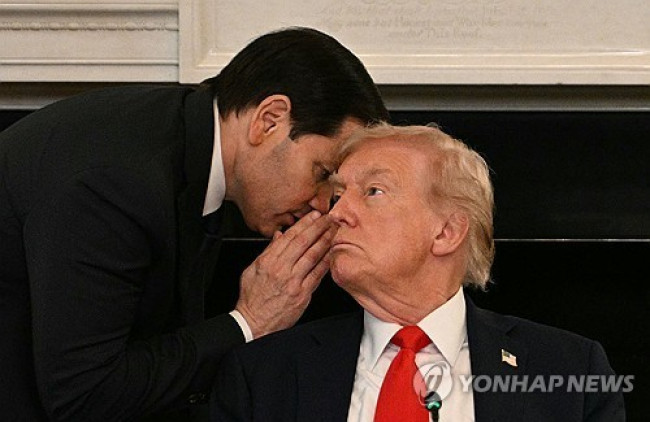 마코 루비오 국무장관과 도널드 트럼프 대통령 
