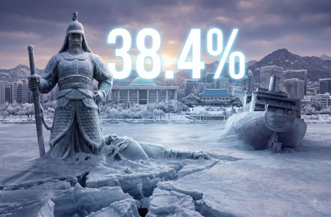 이 대통령 지지율 38.4%의 충격. 서울은 29.8% (AI생성 - 가피우스)