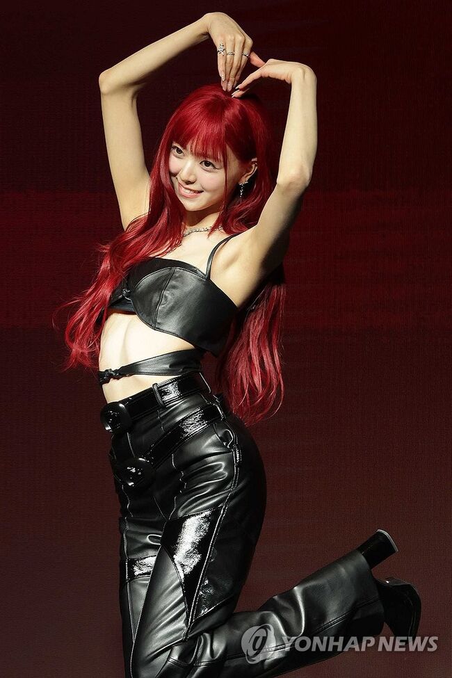 'BORN TO BE' 발매 기념 프레스 쇼케이스에서 포즈를 취하고 있다. © 2024.1.8., 연합뉴스