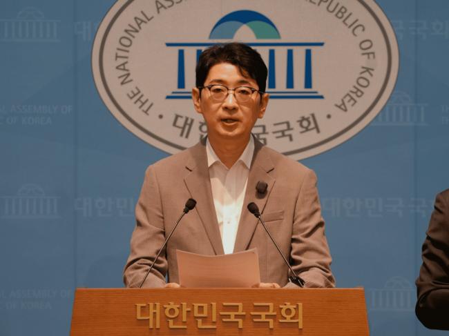 지난 2일 국회 소통관에서 기자회견 하는 주진우 의원 (주진우 의원실 제공)